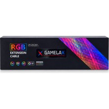 Gamelax ARGB 8-Pin ATX PCI EXP 3x Sleeve Ekran Kartı Beyaz Güç Uzatma Kablosu