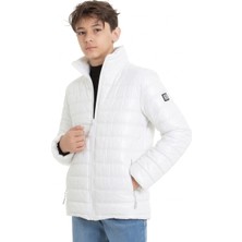 İnebolu Kids Erkek Çocuk Dik Yaka Cepli Parlak Şişme Mont