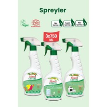 Mom's Green 3'lü Set Bitkisel Mutfak Temizleyici Portakal - Organik Sirkeli Kir ve Kireç Sökücü Limon - Bitkisel Leke Çıkarıcı Portakal