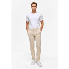Süvari Bej Slim Casual Pantolon