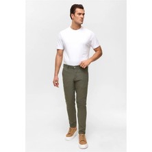 Süvari Koyu Haki Slim Casual Pantolon