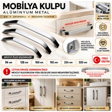 Reis Kulp Mobilya Çekmece Mutfak Dolabı Kulpu Eko Şahin Alüminyum Metal Lüks Modern Krom