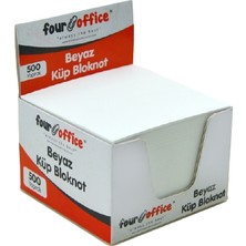 Elif Four Office Beyaz Küp Kağıt 8X8CM 500 Yaprak Renkli Düzenleyici Bloknot