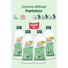 Mom's Green 4 x 500 ml Bitkisel Limonlu Bulaşık Makinesi Parlatıcı Vegan ve Doğa Dostu