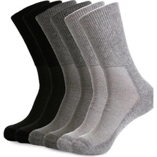 Modern Comfort Gri Bambu Diyabetik Şeker Çorabı