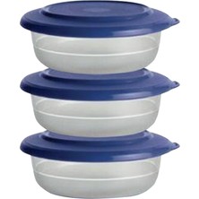 Tupperware Kristalin Lacivert Kase 3'lü 275 ml Çok Amaçlı Kullanım için Şık Saklama Kabı