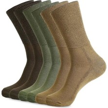 Modern Comfort Haki Yeşil Bambu Havlu Diyabetik Şeker Çorabı 6lı Paket