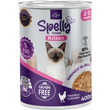 Spelly Yavru Kedi Yaş Maması Tavuklu 400 gr x 12 Adet