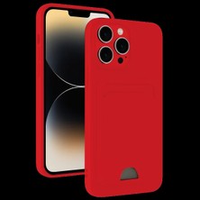 Varsoph Apple iPhone 13 Pro Max Kılıf Kelvin Kartvizitli Silikon - Kırmızı