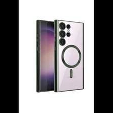 Varsoph Samsung Galaxy S24 Ultra Kılıf Kross Magneticsafe Kapak - Koyu Yeşil