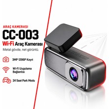 S Line S-Line CC-003 Wi-Fi Araç Kamerası 3mp 1296P Metal Kasa 24 Saat Park Modu