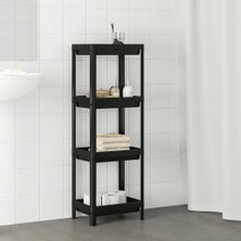Trend Maison Çok Amaçlı Raf Ünitesi 4 Katlı Mutfak Banyo Düzenleyici Organizer Vesken Siyah