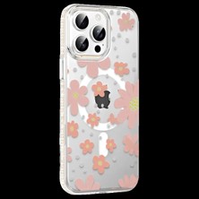Varsoph Joko Apple iPhone 14 Pro Max Floral Magsafe Kapak - Pembe