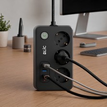 Euro Special Blıc Ftr-02 3lü Usb-C Pd 20W Akım Korumalı Priz