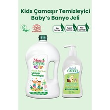 Mom's Green Çocuk  Çamaşır Temizleyici 1500 ml VE  Bebek Banyo Jeli  2'li Set