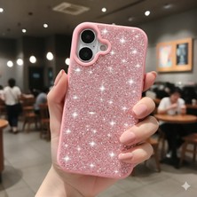 Halkhouse iPhone 16 Kılıf Parlak Taşlı Tasarım Elmas Lüks Şık Kapak Silikon