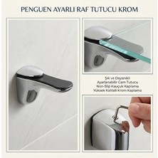 FREKANS Penguen Ayarlı Raf Tutucu Krom Cam Ahşap Raflar Için 1 Adet Metal Mandallar