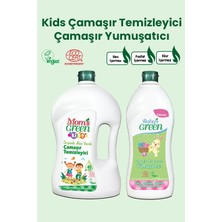 Mom's Green 2'li Set 1500 ml Çamaşır Temizleyici ve 750 ml Bebek Yumuşatıcı Çocuklar İçin