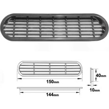 FREKANS Plastik Menfez Oval Gri