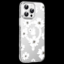 Varsoph Joko Apple iPhone 15 Pro Max Floral Magsafe Kapak - Beyaz