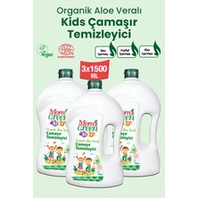 3'lü Set- Mom's Green Çocuk Organik Çamaşır Temizleyici 1500 ml x 3 Adet ( 120 Yıkama )