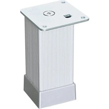 FREKANS Eroğlu 40X40 Alüminyum Çizgili Kare Ayak Mat Krom 12 cm