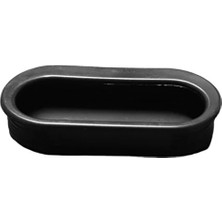 FREKANS Plastik Oval Gömme Kulp Siyah 35X70