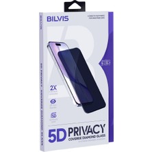 Efnaz Style Apple iPhone 15 Pro Max 5d Privacy Diamond Hayalet Cam Ekran Koruyucu