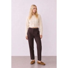 Quzu 27KTRK02821 Triko Hırka Krem