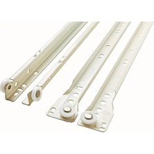FREKANS Klasik Kızaklı Dolap Çekmece Rayı Beyaz 50 cm (Vida Dahil Değil) - Çekmece Rayları - Tek Ebat