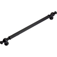 FREKANS Toryum Çızgılı Sıyah Alümınyum Mobılya Kulbu 224 mm