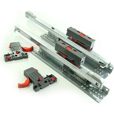 FREKANS Slide Push Open 55 cm Tam Açılım Çekmece Ray Mandal Dahil