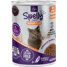 Spelly Kısırlaştırılmış Kedi Yaş Maması Somonlu 400 gr x 12 Adet