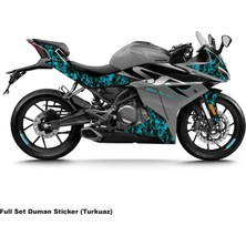Motiker CFMOTO 250SR FULL TAKIM DUMAN PARÇALI KAPLAMA STICKER ETİKET MODELİ