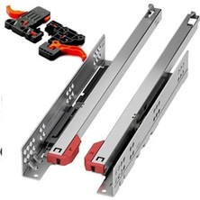 FREKANS Ultimade 45 cm Tek Açılım Frenli Ray Çekmece Rayı Mandal Dahil