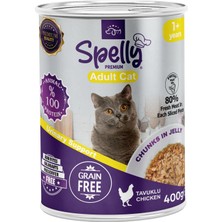 Spelly Yetişkin Kedi Yaş Maması Tavuklu 400 gr x 12 Adet