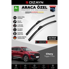 S-Dizayn Chery Tiggo 7 Pro T1E Ön Cam Silecek Seti 2023 Üzeri Premium Araca Özel 55-40 cm A+ Kalite