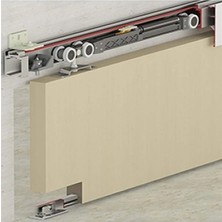FREKANS 120 kg Çift Yöne Yavaşlatıcılı Sürme Kapı Sistemi + 2m Aluminyum Ray