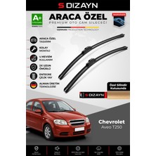 S-Dizayn Chevrolet Aveo T250 Ön Cam Silecek Seti 2006-2011 Premium Araca Özel 55-40 cm A+ Kalite