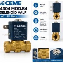 Ceme 4304 Mod.b4 Solenoid Valf Ac 12V 50Hz 10 Bar