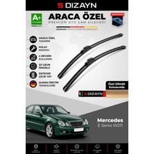 S-Dizayn Mercedes E Serisi W211 Ön Cam Silecek Seti 2002-2009 Premium Araca Özel 65-65 cm A+ Kalite
