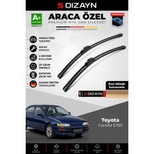 S-Dizayn Toyota Corolla E100 Ön Cam Silecek Seti 1992-1997 Premium Araca Özel 50-45 cm A+ Kalite