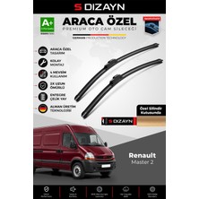 S-Dizayn Renault Master Ön Cam Silecek Seti 1998-2010 Premium Araca Özel 60-60 cm A+ Kalite