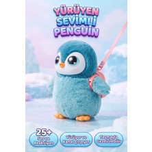 Farbu Oyuncak Gioc-Hi Prezi-Osi Lisanslı Sevimli Yürüyen Peluş Penguen 25+ Ses ve Ifadeli Tasmalı Akıllı Penguen