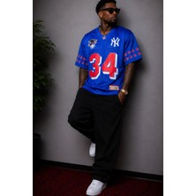 Dayıbalı Ny Yankees 34 Numara Mavi Oversize Nfl Forması