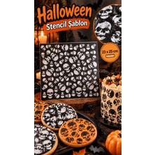 Major Hobi Halloween Kuru Kafa Stencil Şablon 23X25 cm – Cadılar Bayramı Boyama Şablonu