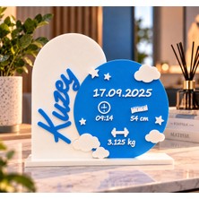 Triforge3D Kişiye Özel 3D Bebek Doğum Panosu | Isimli Doğum Bilgileri & Yeni Doğan Hediyesi