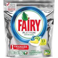 Fairy Platinum Limon Kokulu 33 Yıkama Bulaşık Makinesi Deterjanı Kapsülü Konsantre Tablet