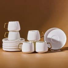 Karaca Streamline Saturn Coffee Cup Set For 6 100 ml Gold