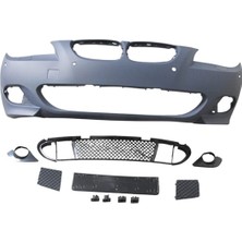 Fam Bmw 5 Serı E60 04/07 Ön Tampon (Izgaralı//plaka Plast.)Sen.delikli 24MM/F.YIK.LI) (Mtech) Astarl